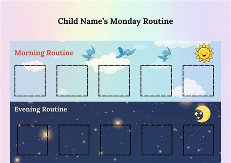 Kids Daily Routine Chart Kids Daily Routine Printable and - Etsy