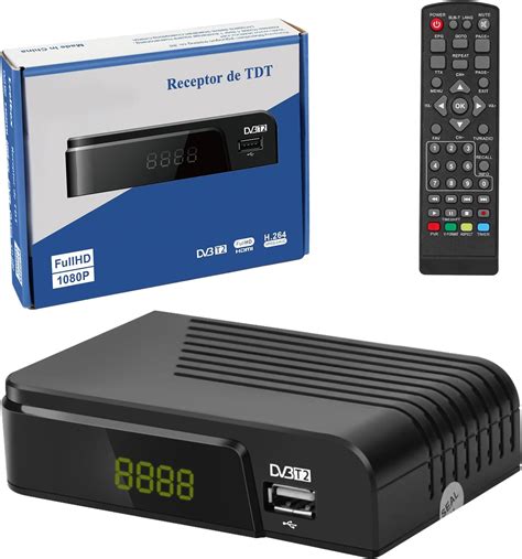 Décodeur TNT Full HD DVB T2 Récepteur avec Télécommande HEVC H 264