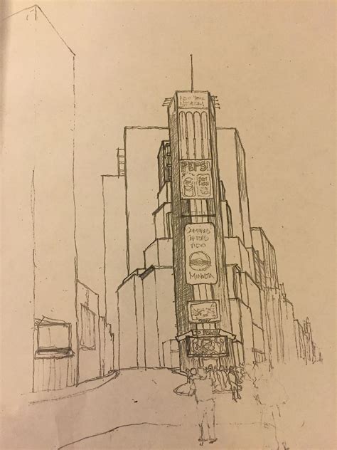 Times Square Sketch At Explore Collection Of Times