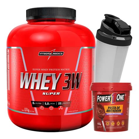 Whey 3w Integralmedica 1 8kg Pasta De Amendoim Power One Frete Grátis