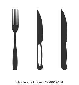 Fork Knife Silhouette Icon Vector Design Stock Vector (Royalty Free ...