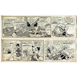 ''Li'l Abner'' Pair of Comic Strips Hand-Drawn & Signed by Al Capp Featuring Joe Btfsplk -- From 6