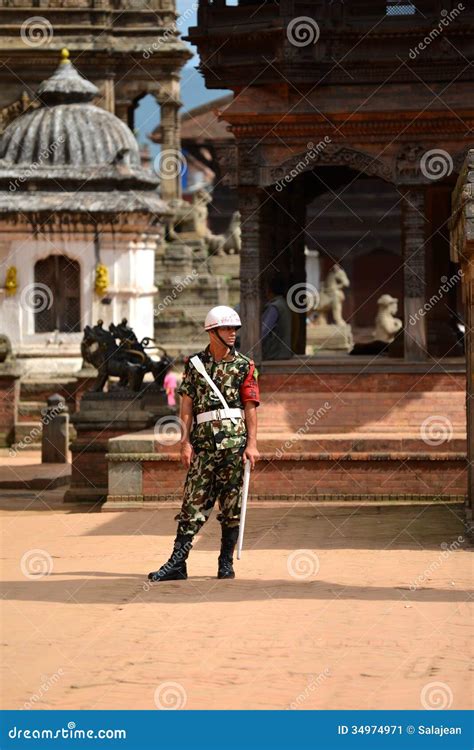 Nepali Guard Of Honor In Bhaktapur Editorial Photo Image 34974971