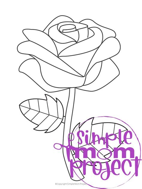 Free Printable Rose Template Simple Mom Project