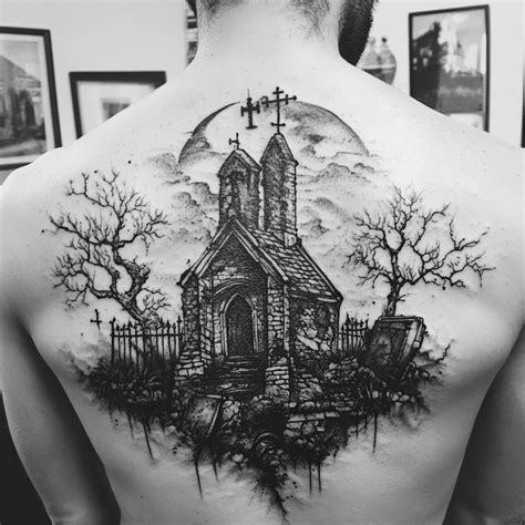Graveyard tattoo drawing | Orangetattooshop.com