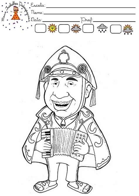 Desenho De Luiz Gonzaga Facil - Luiz Gonzaga Desenho Para Colorir - RETOEDU