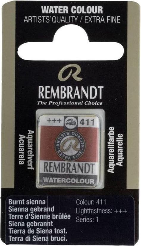 Rembrandt Water Colour Napje Burnt Sienna Bol