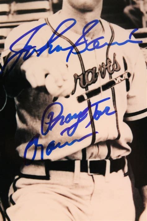 Warren Spahn Johnny Sain Signed X Photo Pray For Rain Steiner Ebay