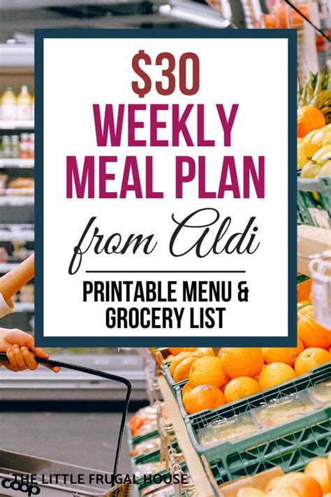 The Weekly Meal Plan Free Printable Aldi Shopping List Menu