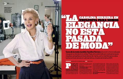 Somos Magazine Carolina Herrera Interview