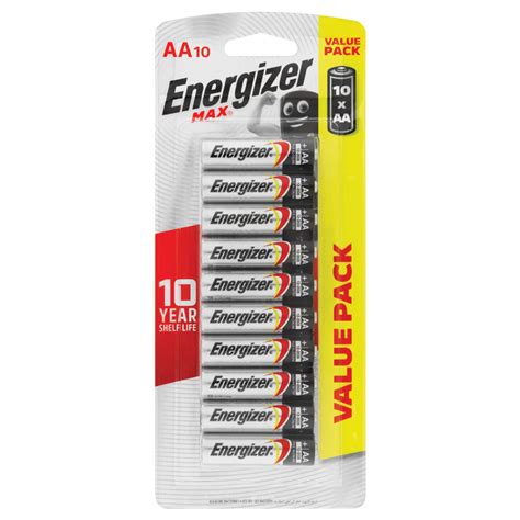 Buy Energizer Max AA Batteries 10 Pack Value Online At Chemist Warehouse