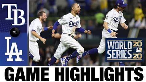 Dodgers Win 2020 World Series Over Rays Rays Dodgers World Series