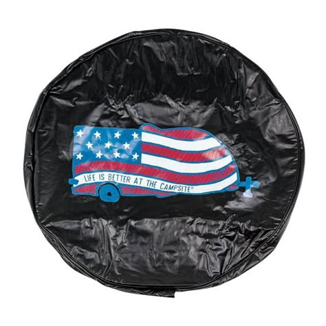 Camco 53345 P Libatc Rv Spare Tire Cover Usa Flag 27 Size J