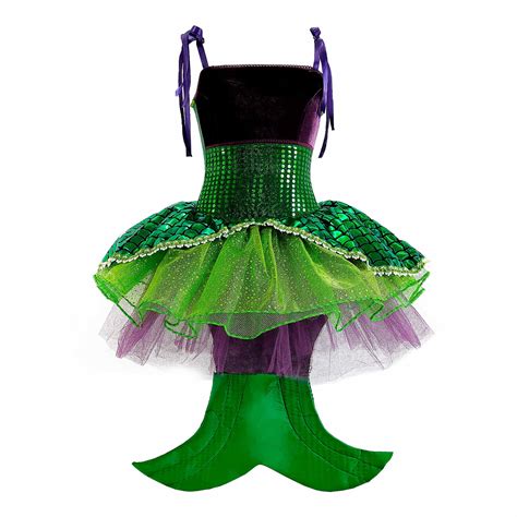 Vestido Sereia Ariel Desenho Infantil Menina Temático Festa Embrace