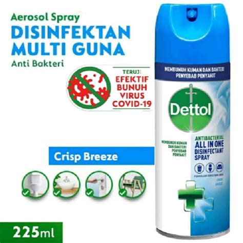 Jual Dettol Antibacterial All In One Disinfectant Spray Crisp Breeze