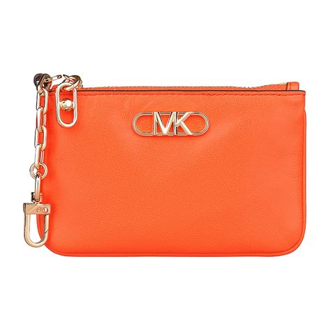 展示品mk Michael Kors Parker金字logo牛皮拉鍊零錢包小橘 其他二手品牌 Yahoo奇摩購物中心