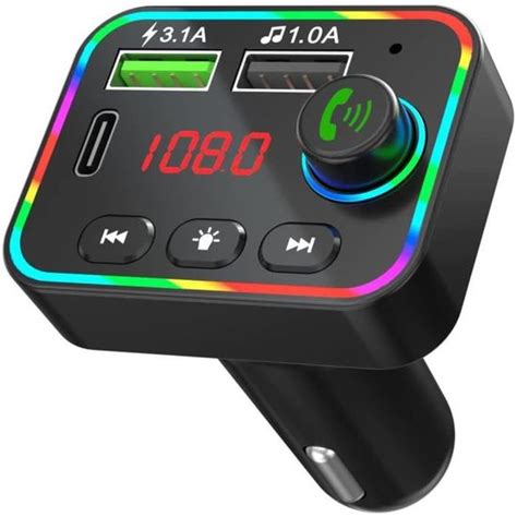 Transmetteur Fm Bluetooth Pour Voiture Qc Chargeur Rapid Voiture