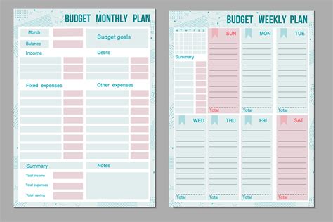 budget planner template 16538956 Vector Art at Vecteezy