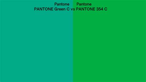 Pantone Green C Vs Pantone 354 C Side By Side Comparison
