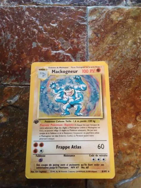 Carte Pok Mon Set De Base Mackogneur Edition Fr Holo Machoc