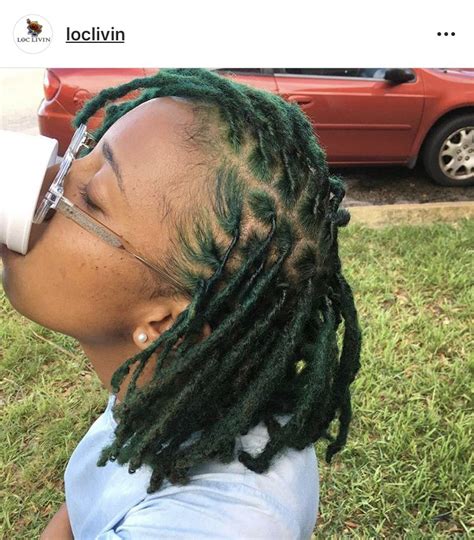 Green Locs Love Short Locs Hairstyles Locs Hairstyles Natural Hair Styles