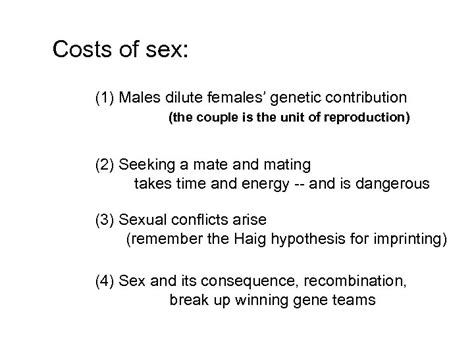 Sex — Understanding Its Biological Significance — Appreciating