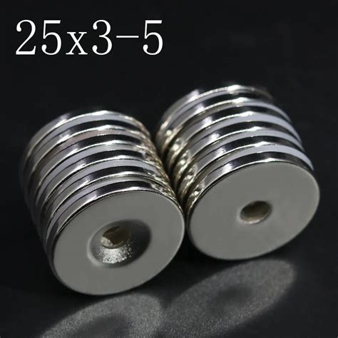 Pcs X Neodymium Magnet Mm X Mm Hole Mm Ndfeb N