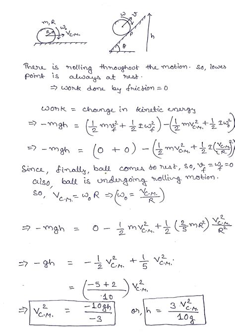 A Ball Of Radius R And Mass M Is Rolling Without Slipping On A