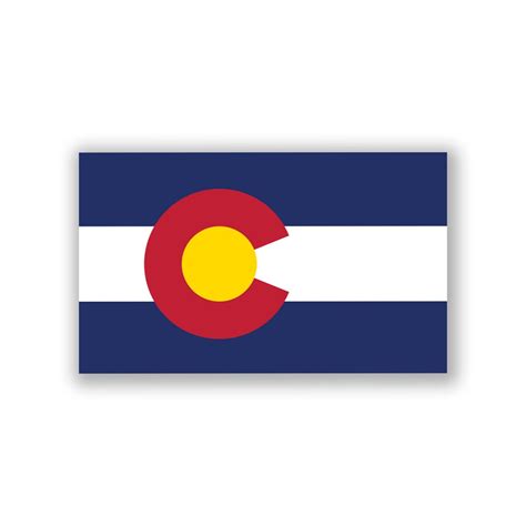 Colorado State Flag Decal Sticker Colorado Sticker 5 Inches By 3 Inches Premium Quality Uv