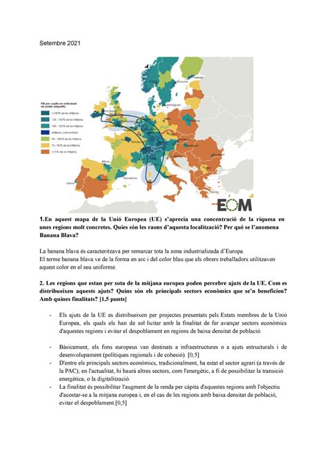 Geografia examens Son exámenes de la selectividad de la materia de