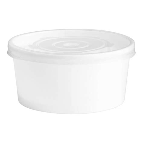 Choice Oz White Double Poly Coated Paper Food Cup With Vented