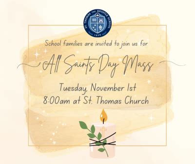 All Saints Day Mass St Thomas The Apostle School