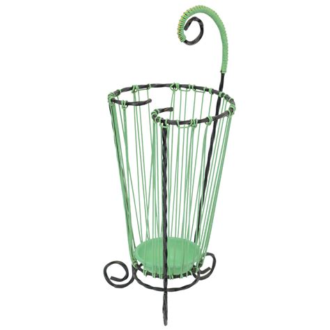 Lovely Glamour French Vintage Twisted Wrought Iron Umbrella Stand For