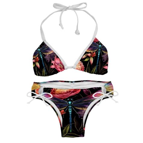 Dragonfly Stylish Bikini Set With Detachable Sponge Adjustable Strap