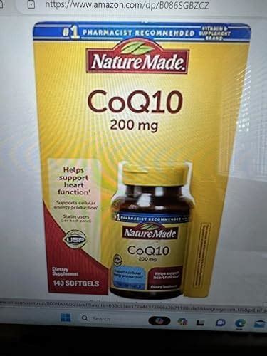 Nature S Bounty Coq10 200 Mg Softgels Heart Health And Cellular Energy Support Twin