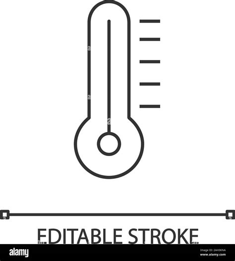 Thermometer Linear Icon Thin Line Illustration Air Temperature