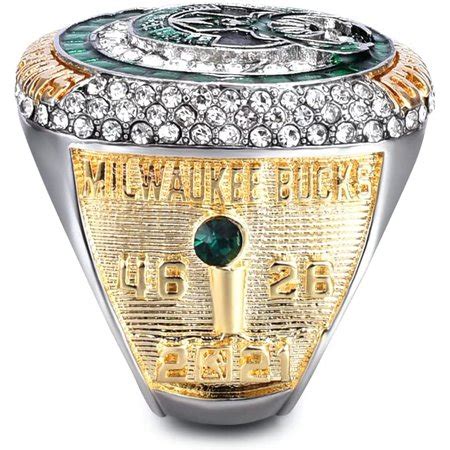 2021 Bucks Championship Ring Replica Basketball Champions Ring with ...