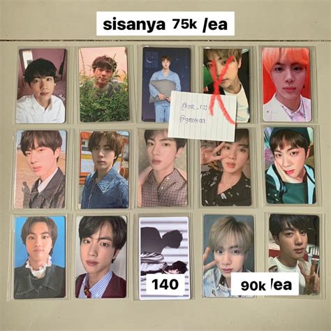 Jual Bts Photocard Album Kim Namjoon Kim Seokjin Jung Hosoek Offical