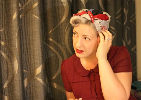 Retro Chick Presents How To Tie A Headscarf 1940s Style Lipstick