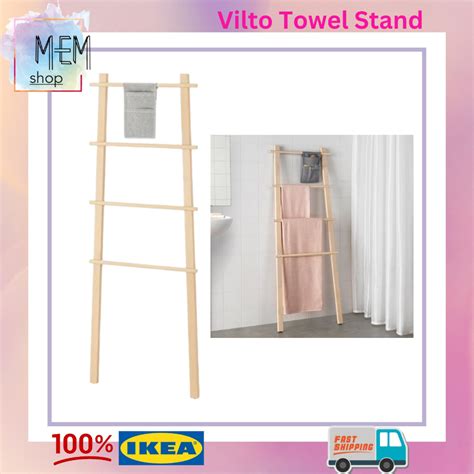 Ikea Vilto Towel Stand Birch Penyidai Tuala Shopee Malaysia