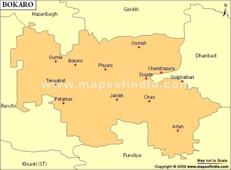 Bokaro District Map