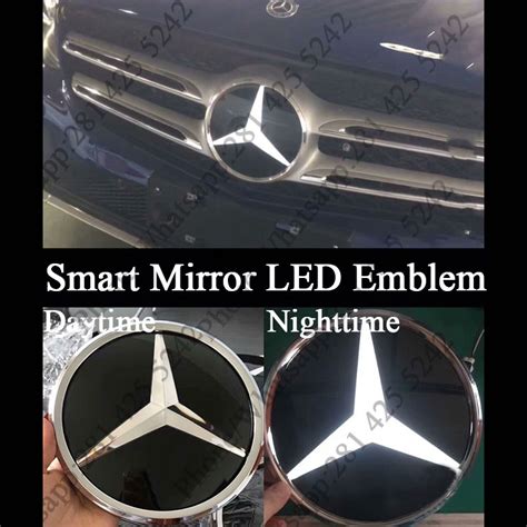 Mercedes Light Up Emblem 205mm (Light Sensitive) | Free Shipping Worldwide