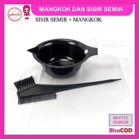 Mangkok Dan Sisir Cat Rambut Mangkuk Semir Cat Rambut Bonding