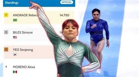 Alexa Moreno logra histórico cuarto lugar en Mundial de Gimnasia pese a