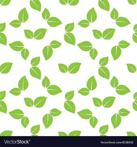 Green leaves seamless Royalty Free Vector Image