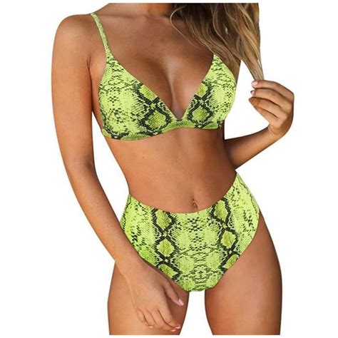 Bikini Maillot De Bain Push Up Rembourr Couleur Unie Pour Femmes