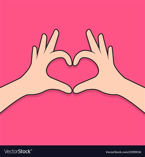 Hands Making Heart Shape Royalty Free Vector Image