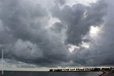 Dramatic dark and gray rain clouds Stock Photo | Adobe Stock