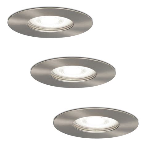 Set Van 3 Dimbare LED Inbouwspots Bari RVS GU10 5 Watt 6000K IP65