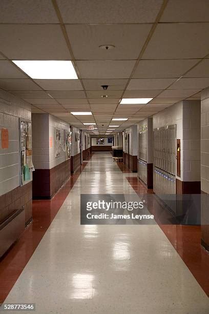 Empty High School Hallway